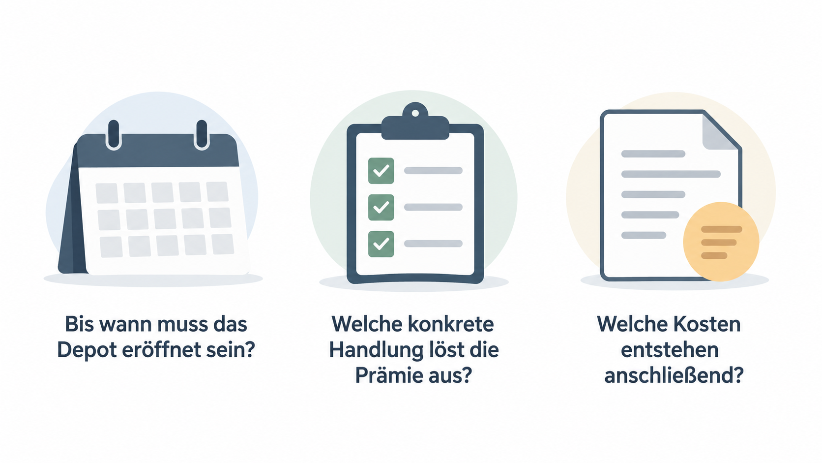 Die drei Prüffragen des Abschnitts als nummerierte Checkliste zeigen.